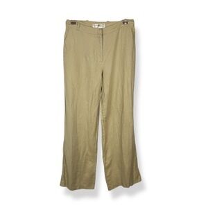100% Linen Wide Leg Pants Women's Size 6 Italian High‎ Waist Blunauta Luxury